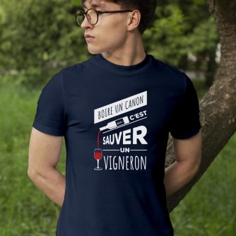 T-shirt "Boire un canon c'est sauver un vigneron"
