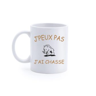 Mug "J'peux pas j'ai chasse"