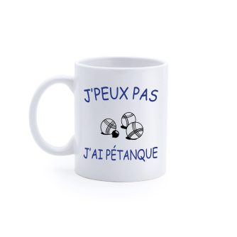 Mug "J'peux pas j'ai pétanque"