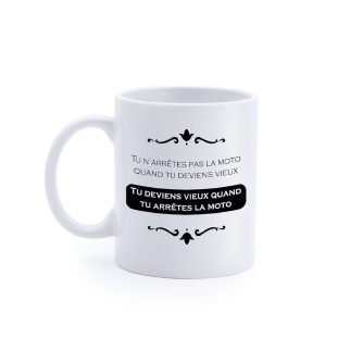 Mug "Tu n'arrêtes pas la moto"