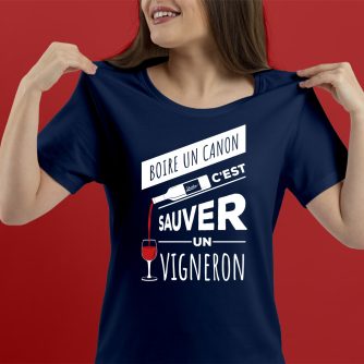 T-shirt "Boire un canon c'est sauver un vigneron"