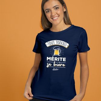 T-shirt "Tout travail mérite sa bière"